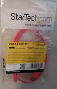 STARTECH.COM CAVO USB 2.0 " DA A A MICRO B " 3.3 PIEDI ROSA GARANZIA A VITA G-25 - Foto 1 di 2