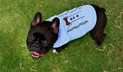 NEW Large Parisian Pet Bowtie Suspenders Dog Shirt Size L Blue/Pet/Dog Clothing  - Image 1 of 4