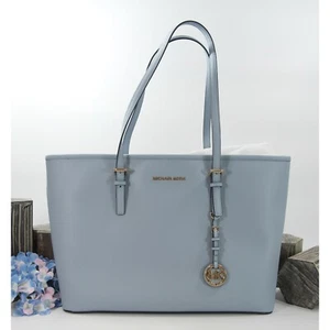 Michael Kors Pale Blue Saffiano Leather Multifunction Travel Tote Bag NWT - Picture 1 of 9