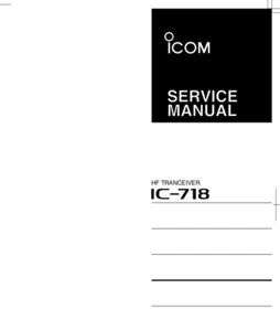 Icom IC-718 INSTRUCTION & SERVICE MANUALS ON CDROM - Picture 1 of 6
