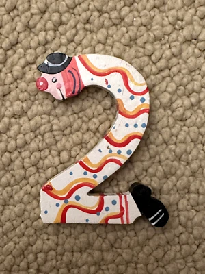 Sevi Madera Pintada a Mano Número 3" - Blanco "2" - Decoración Pared Bebé Niño Foto 1 de 4