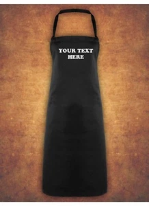 Personalised Custom Printed Baking Cooking Chef Business Apron Gift - Black - Picture 1 of 1