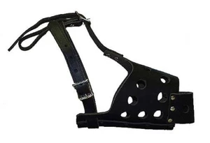 Bozal OmniPet Cuero Latigo Seguridad Perro por Leather Bros. 13" Hocico Nuevo - Imagen 1 de 10