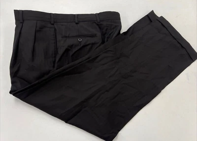 Jos A. Pantalones de vestir Bank para hombre negros a rayas 39X29 $98 Foto 1 de 4