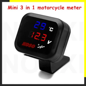 koso Voltmeter Air Temperature Meter Monitor 3 in 1 with USB Charger Moto Gauge - Picture 1 of 6