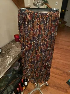 Jay Peters Boho Midi Skirt Women Size XL multi color Floral Made in USA Flowy - Picture 1 of 6