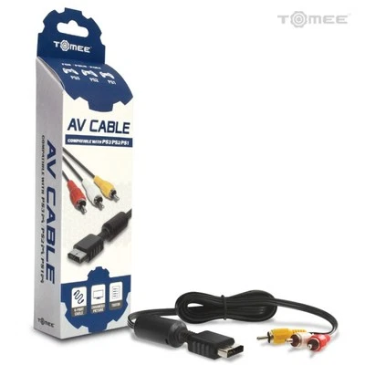 PS2 PS3 AV Cable with Video Audio Video RCA Composite Cable NEW (Retail Pack) - Image 1 of 2