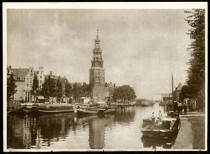 Imagen TORRE MONTALBANS Ámsterdam Holanda Países Bajos 1914 Fotograbado Sepia - Imagen 1 de 4