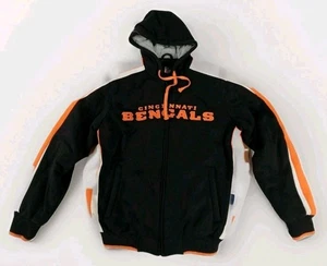 Bengals Jacket Mens M NFL Puffy Thick Hooded Coat NFL Excellent Shape - Picture 1 of 12
