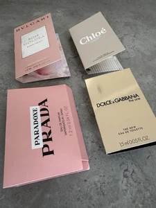 4 X Joblot Perfumes Miss Dior Prada Paradoxe, D&G The One Travel Mini New - Picture 1 of 5