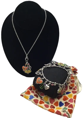 Brighton Portobello Conjunto de Dijes Corazón Multicolor - Collar y Pulsera ~ Retirado Foto 1 de 4