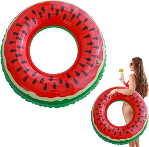 Lime Pool Float,Swim Tube Raft, Watermelon Kiwi Orange Lime Fruit Inflatable ... - Picture 1 of 12
