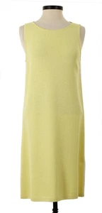 Vestido Santana St John Tejido Sin Mangas Detalle Lateral Citrón Talla Grande Nuevo Sin Etiquetas $895 - Imagen 1 de 3