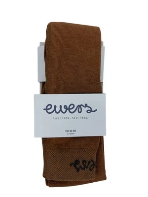 Ewers Kinder Strumpfhose Uni Braun Toffee Gr. 92-98 Mädchen - Bild 1 von 2