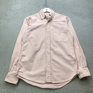 Brooks Brothers Supima Cotton Button Down Shirt Mens 14.5 32 Small Striped Pink - Picture 1 of 9