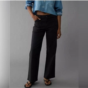 American Eagle Stretch hoch tailliert Ofenrohr Utility Hose Größe 14 - Bild 1 von 9