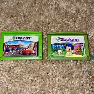 Lot of 2 LeapFrog Explorer Games - Cars And Bubble Guppies (untested) - Picture 1 of 1
