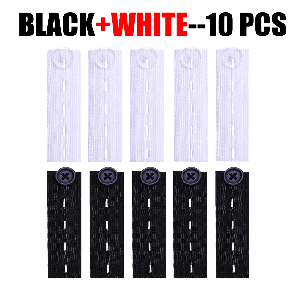 10x Extensores de Botones Elásticos para Jeans Cintura Expansor Pantalones Extensión de Cintura Foto 1 de 4