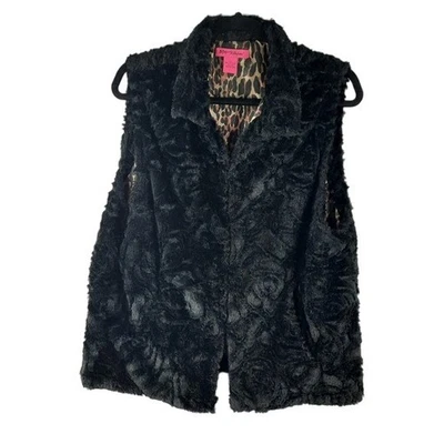 Betsey Johnson Faux Fur Vest Size XL - Image 1 of 4