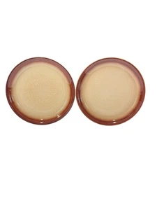 2er Set 7" Buffalo China Restaurant Teller brauner Rand gesprenkelt beige - Bild 1 von 4