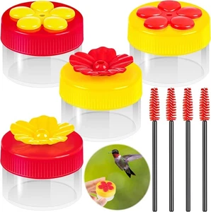 Hand Hummingbird Feeder, 4Pcs Mini Flower held Different Colors  - Picture 1 of 7