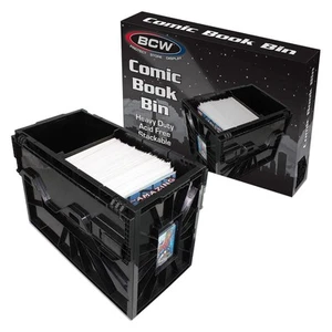 Comic Bin, Black - Holds 150 Comics, Acid Free Storage and Organizer, Heavy D... - Picture 1 of 7