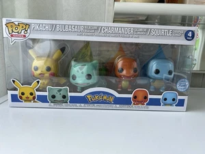 Pokémon Funko Pop 4-Pack – Starter (Charmander, Pikachu, Squirtle, Bulbasaur) - Bild 1 von 1