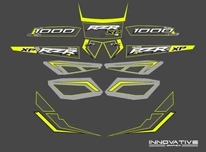 Polaris RZR 1000 XP 4 Doors (2014-2018) Lime Sqeeze color Graphics Kit - Picture 1 of 2