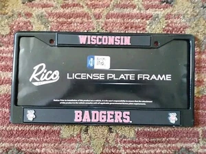 Wisconsin Badgers License Plate Metal Holder - Picture 1 of 1