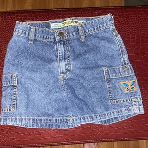Mudd Denim Butterfly Embellished Shorts Girls 12 - Picture 1 of 4