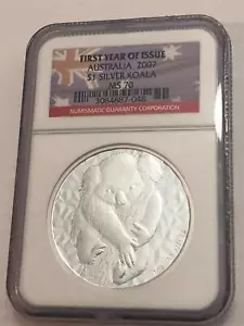 2007 Australia $1 silver KOALA, First Year of Issue. NGC MS70. #048 - Picture 1 of 6