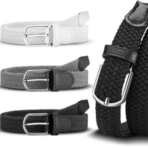 Men Belt,Elastic Braided Belt Unisex Braided Elastic Stretch Belt Woven Web Y0N4 - Picture 1 of 9