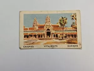 Vintage Crispies Vita-brits Kornies Collectable Card no 57 Angkor Vat - Foto 1 di 2
