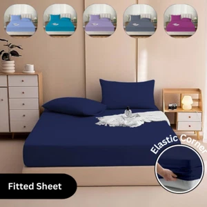 Extra tiefes Spannbettlaken 40cm/30cm Bettlaken Single Double King Super King Size - Bild 1 von 14