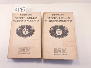 STORIA DELLA FILOSOFIA MODERNA - Hoffding / Fratelli Bocca 1913 (2 Volumi) - Picture 1 of 12