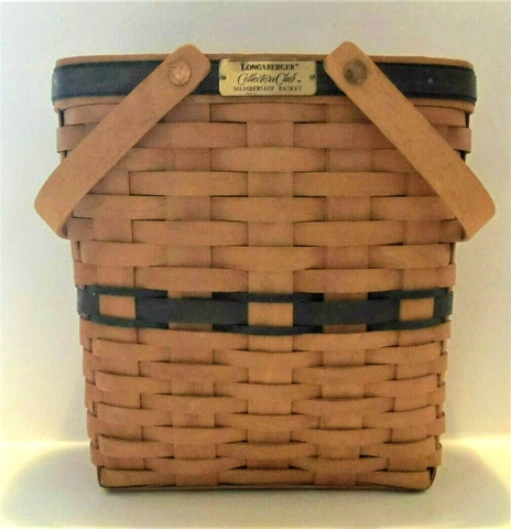 Longaberger Basket 1997 Collectors Club Charter Membership With Protector/Liner Cover