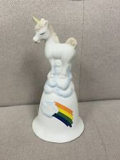 Vintage Rainbow Cloud Unicorn Ceramic Bell