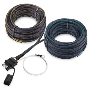 Heavy Duty 50FT 4 Pin 5 Wire Trailer Light Wiring Harness for Rewiring Taillight - Picture 1 of 24