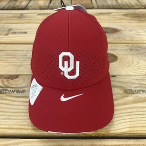Oklahoma Sooners Nike Dri-Fit Strapback Hat Red White - Picture 1 of 6