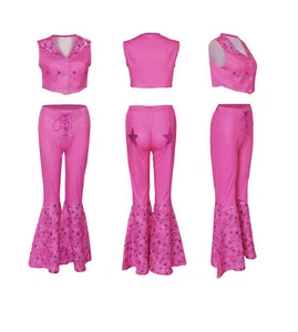 Barbie the Movie Pink Western Cowboy Set Costume Halloween Kids 9 10 11 12 13 Yr - Picture 1 of 7