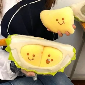Soft Detachable Durian Plush Toy Peeling Durian Plush Doll Kids Holiday Gifts - Picture 1 of 10