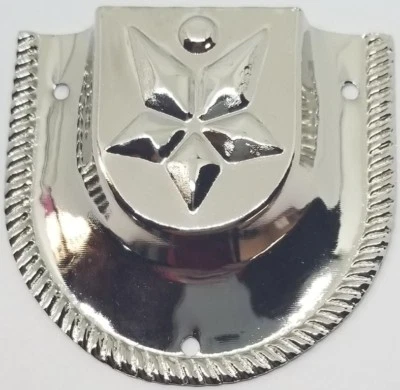 Níquel Cromo STAR Mango de maletero Tapa de extremo Lazo Cofre Vapor Cubierta Antiguo De Colección Foto 1 de 4