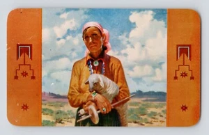 Tarjeta de calendario de bolsillo de carga de paso rápido confiable de ferrocarril de Santa Fe 1954 de colección - Imagen 1 de 2