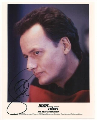 Fotografía a color autografiada STNG John de Lancie (Q) 1998 8" X 10" Foto 1 de 2