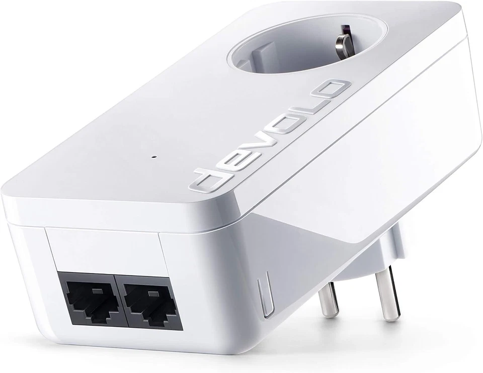 Devolo dLAN 1000 duo+ Gigabit 1000 Mbps Powerline Netzwerk Adapter - 2 LAN-Ports - Bild 1 von 3