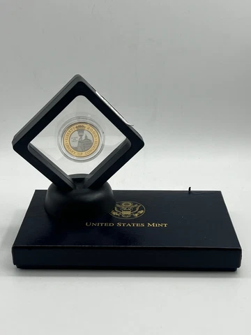 2000-W $10 Proof Library of Congress Gold Platinum Bi-Metal Coin W/Box, No COA Cover