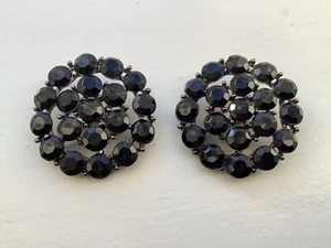 2 X Big Black Stone Buttons - Picture 1 of 4