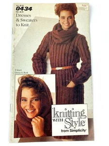 Knitting With Style from Simplicity Dresses & Sweaters to Knit 0434 1985 - Picture 1 of 7