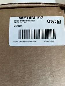 GE Gas Dryer : Transition Duct Assy WE14M0082 / WE14M197 New In Box - Picture 1 of 3