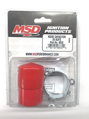MSD 8830 MSD Ignition Noise Capacitor-26 KUFD-Red-Noise Filter- Noise Reducer - Image 1 of 2